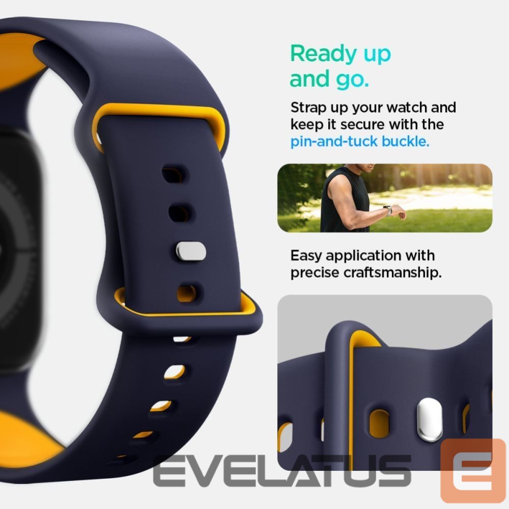 Kitos prekės Spigen Spigen Nano Pop Strap for Apple Watch 40/41/42 mm - Navy Blue/Orange