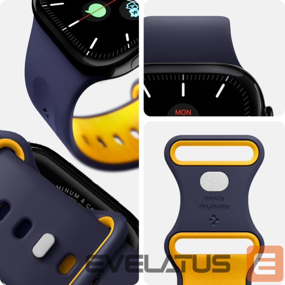 Kitos prekės Spigen Spigen Nano Pop Strap for Apple Watch 40/41/42 mm - Navy Blue/Orange