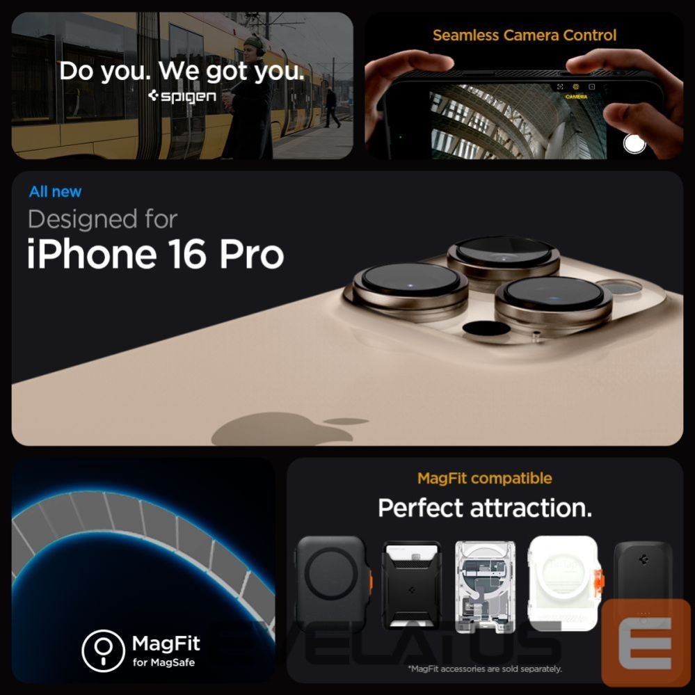 Kitos prekės Spigen Spigen Liquid Air "T" MagSafe case for iPhone 16 Pro - matte black