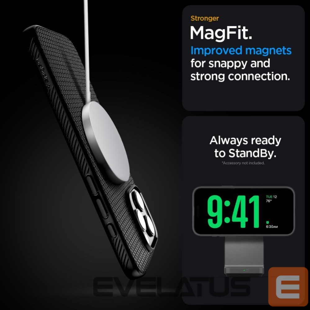 Kitos prekės Spigen Spigen Liquid Air "T" MagSafe case for iPhone 16 Pro - matte black
