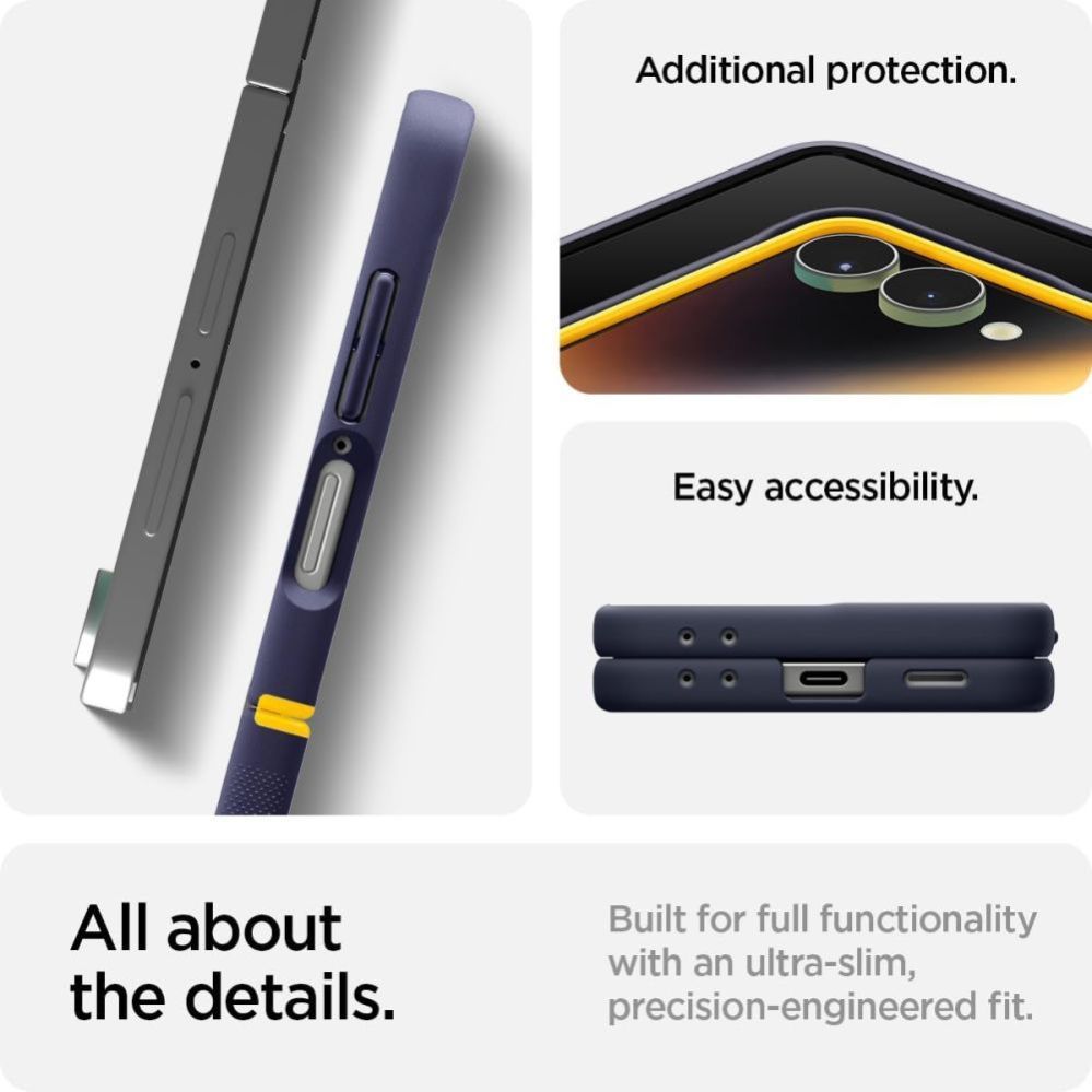 Kitos prekės Spigen Nano Pop Mag MagSafe Case for Samsung Galaxy Z Flip 7 - Navy Blue and Yellow