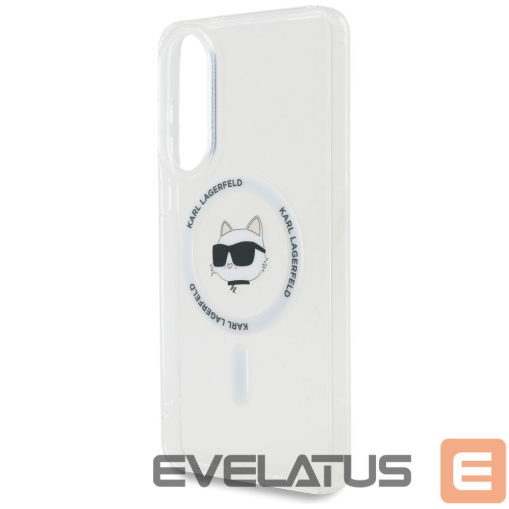 Kitos prekės Karl Lagerfeld Karl Lagerfeld Button Choupette Head Printed Logo MagSafe Case for Samsung Galaxy S25 Edge - White