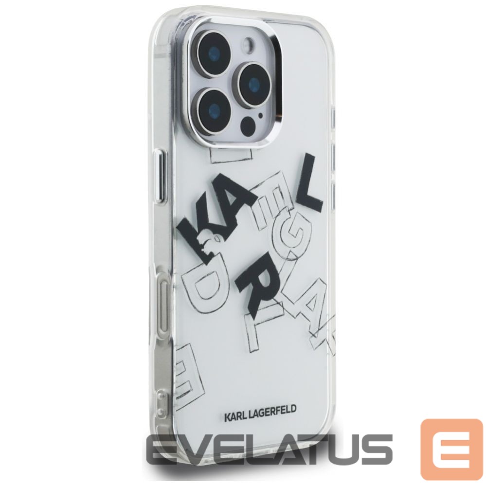 Kitos prekės Karl Lagerfeld Karl Lagerfeld IML Sketched Graphic Case for iPhone 16 Pro - Clear