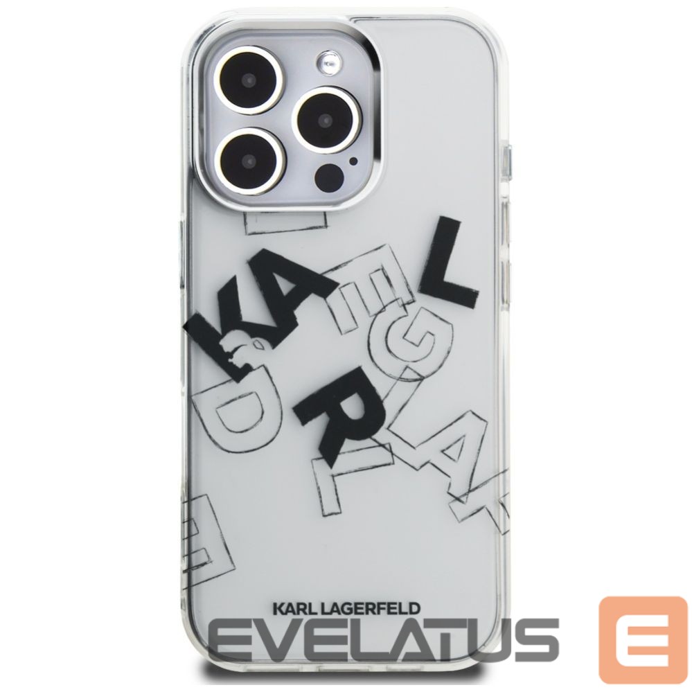 Kitos prekės Karl Lagerfeld Karl Lagerfeld IML Sketched Graphic Case for iPhone 16 Pro - Clear