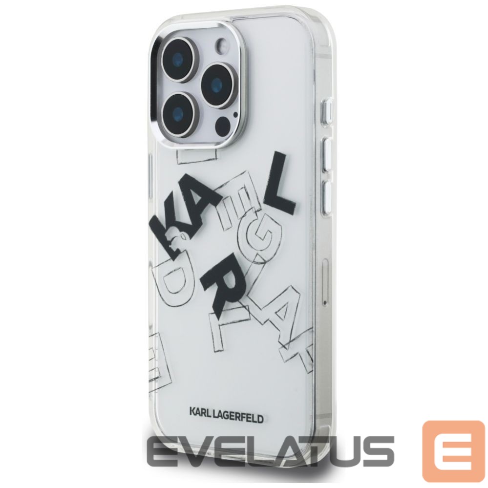 Kitos prekės Karl Lagerfeld Karl Lagerfeld IML Sketched Graphic Case for iPhone 16 Pro - Clear