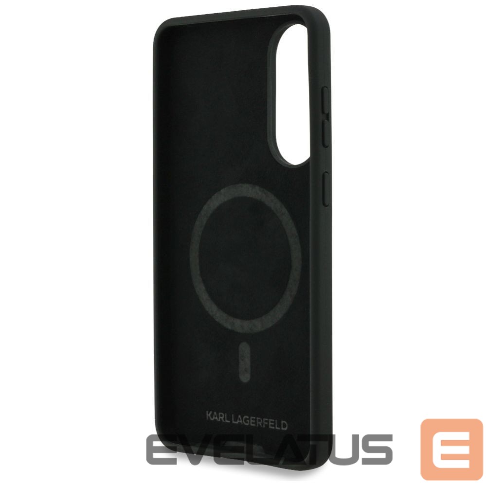 Kitos prekės Karl Lagerfeld Karl Lagerfeld Silicone nauble Heads And Circle MagSafe case for Samsung Galaxy S25 Edge - black