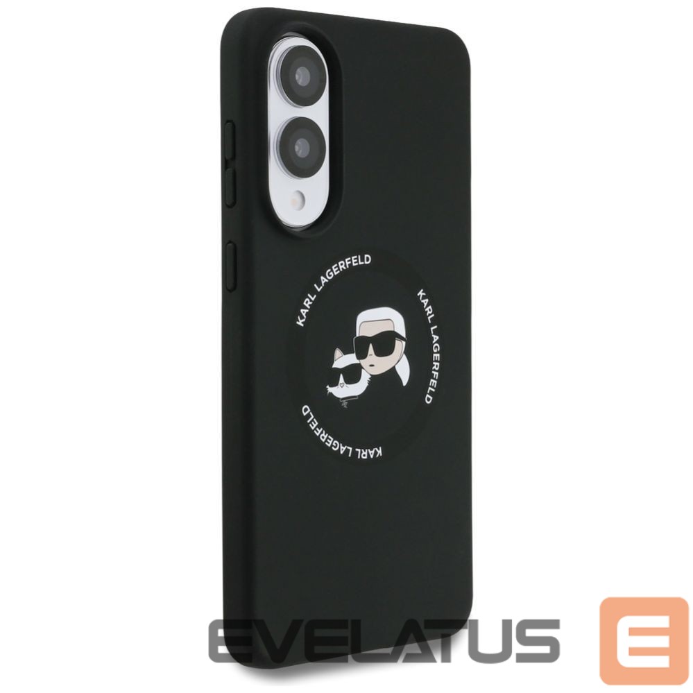 Kitos prekės Karl Lagerfeld Karl Lagerfeld Silicone nauble Heads And Circle MagSafe case for Samsung Galaxy S25 Edge - black