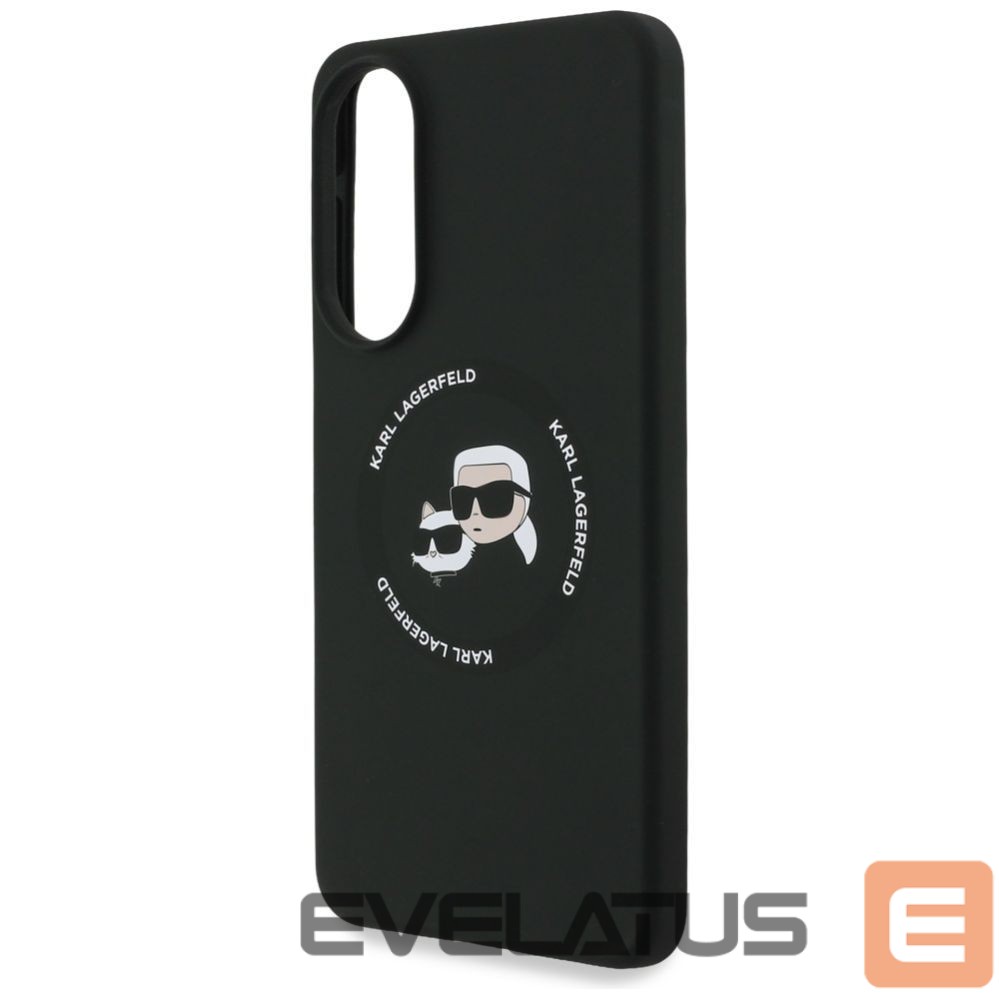 Kitos prekės Karl Lagerfeld Karl Lagerfeld Silicone nauble Heads And Circle MagSafe case for Samsung Galaxy S25 Edge - black