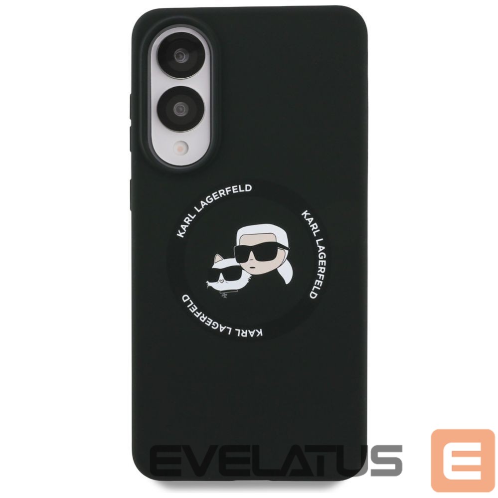 Kitos prekės Karl Lagerfeld Karl Lagerfeld Silicone nauble Heads And Circle MagSafe case for Samsung Galaxy S25 Edge - black