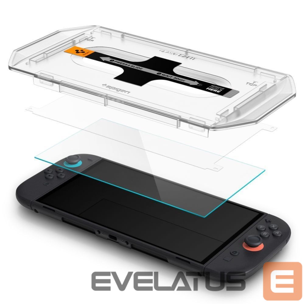 Kitos prekės Spigen Spigen Glas.Tr ”EZ FIT” Tempered Glass 2-pack for Nintendo Switch 2 - Transparent