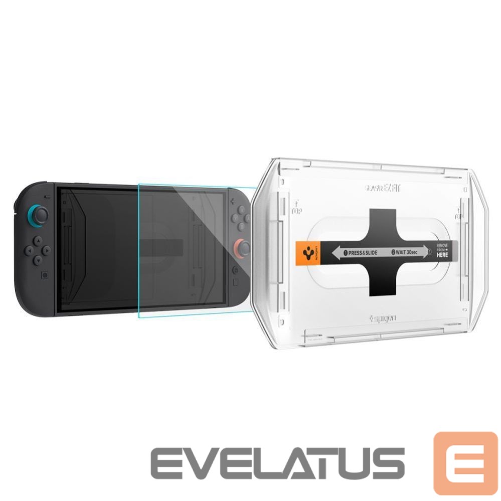Kitos prekės Spigen Spigen Glas.Tr ”EZ FIT” Tempered Glass 2-pack for Nintendo Switch 2 - Transparent