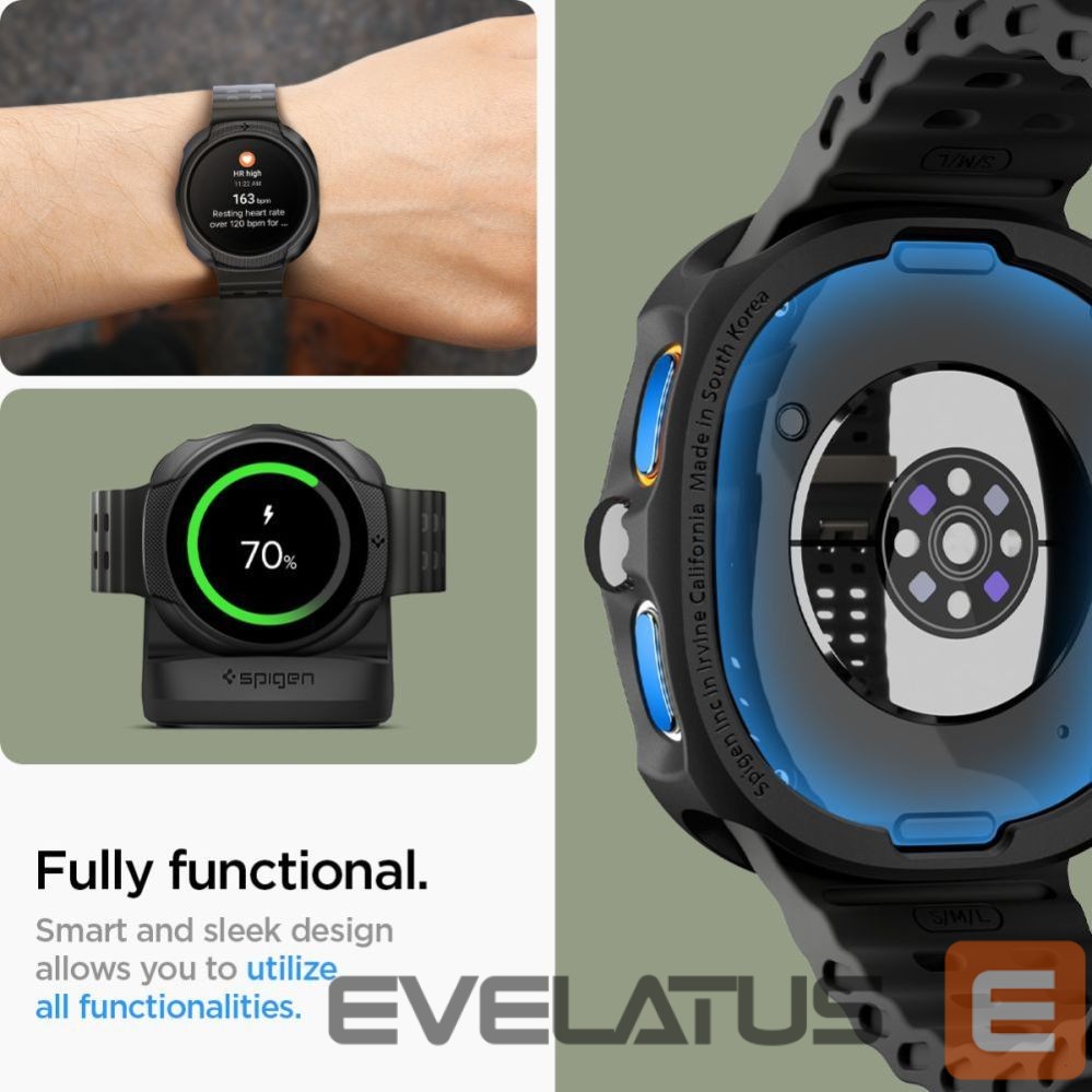 Kitos prekės Spigen Spigen Liquid Air Case for Samsung Galaxy Watch 8 40mm - Matte Black