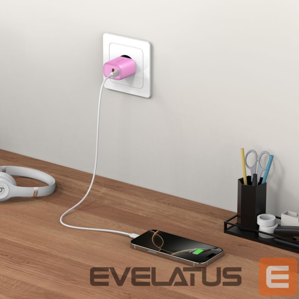 Kitos prekės Tech-Protect Tech-Protect NCA30 PD 30W QC3.0 USB-A / USB-C Wall Charger - Pink