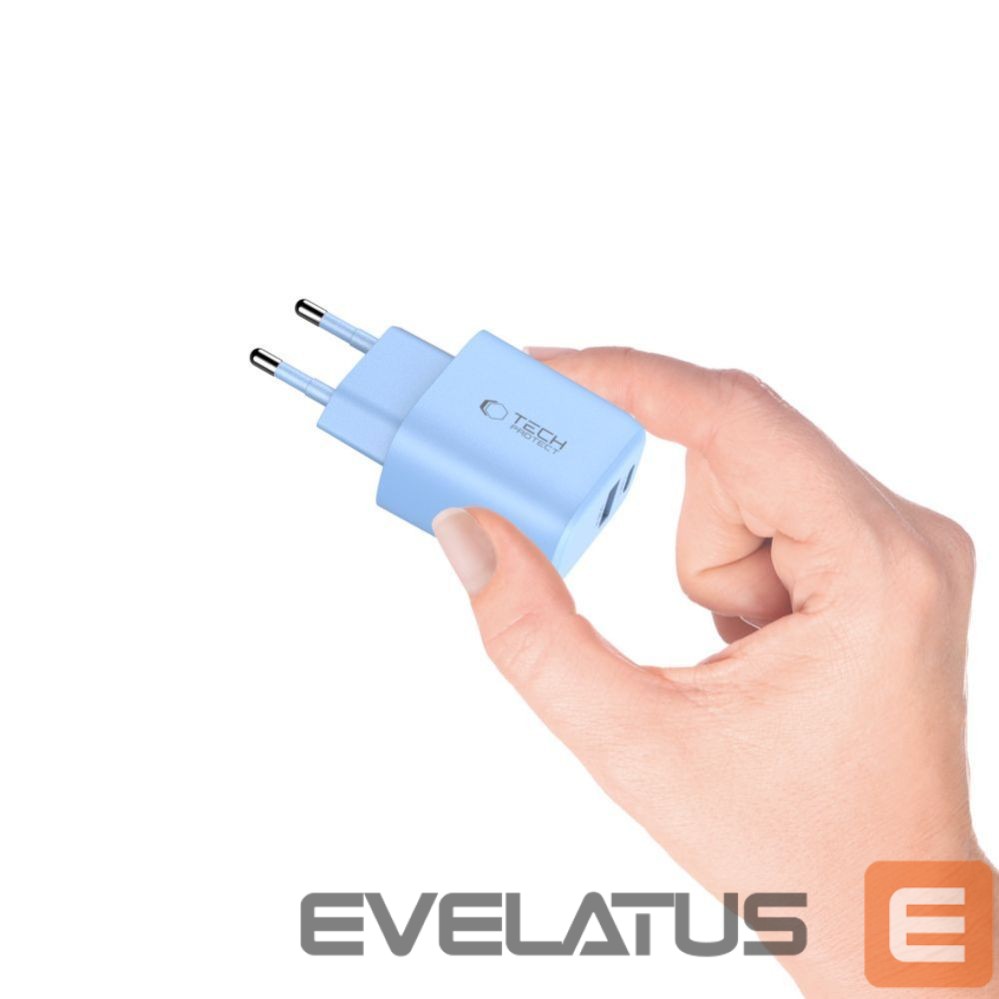 Kitos prekės Tech-Protect Tech-Protect NCA30 PD 30W QC3.0 USB-A / USB-C Wall Charger - Blue