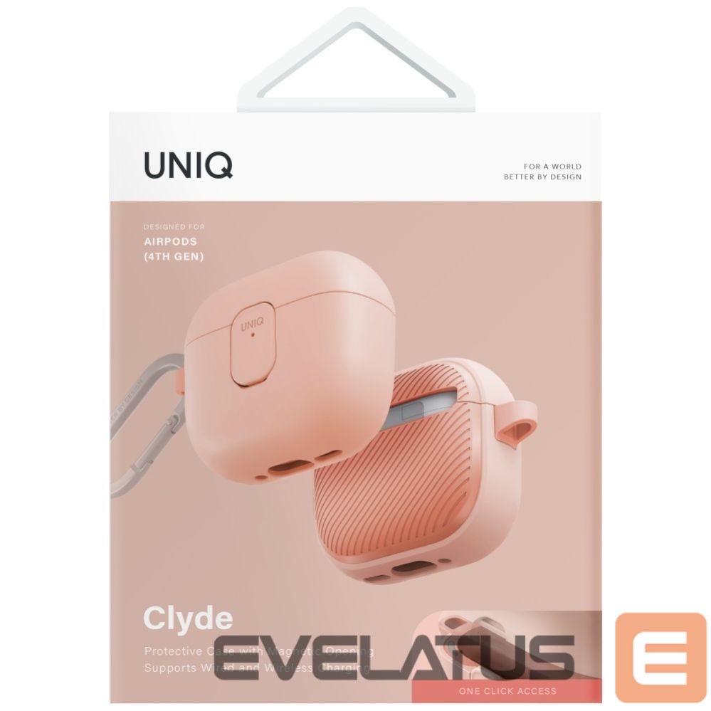 Kitos prekės UNIQ Uniq Clyde Lock Case for AirPods 4 - Pink