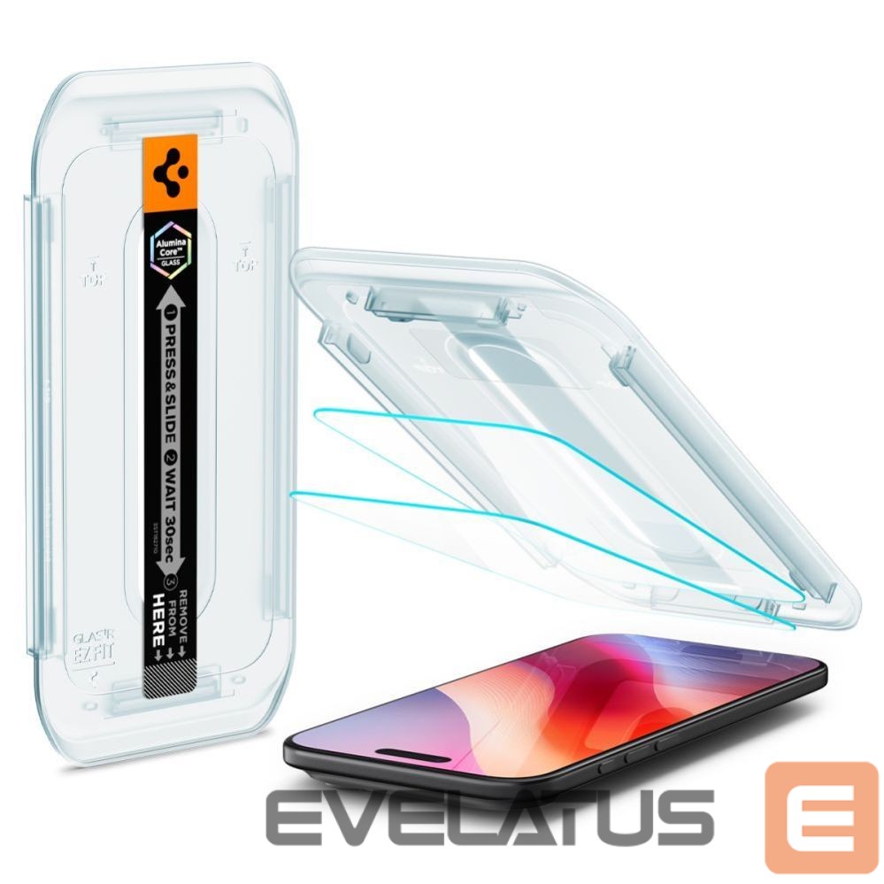 Kitos prekės Spigen Spigen Glas.TR EZ Fit 2-pack tempered glass for iPhone 17 Air - transparent