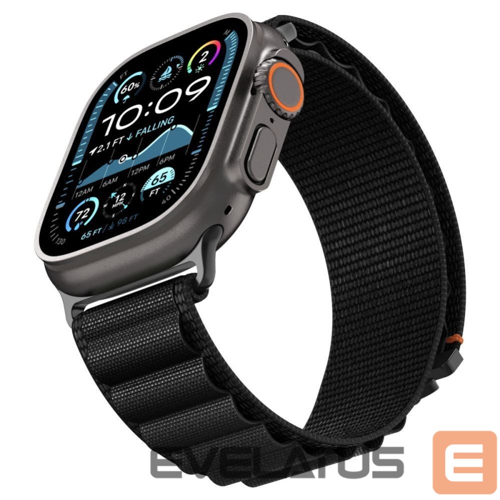 Kitos prekės Spigen Strap Spigen WBF1 Strap for Apple Watch 44 / 45 / 46 / 49 mm - Black
