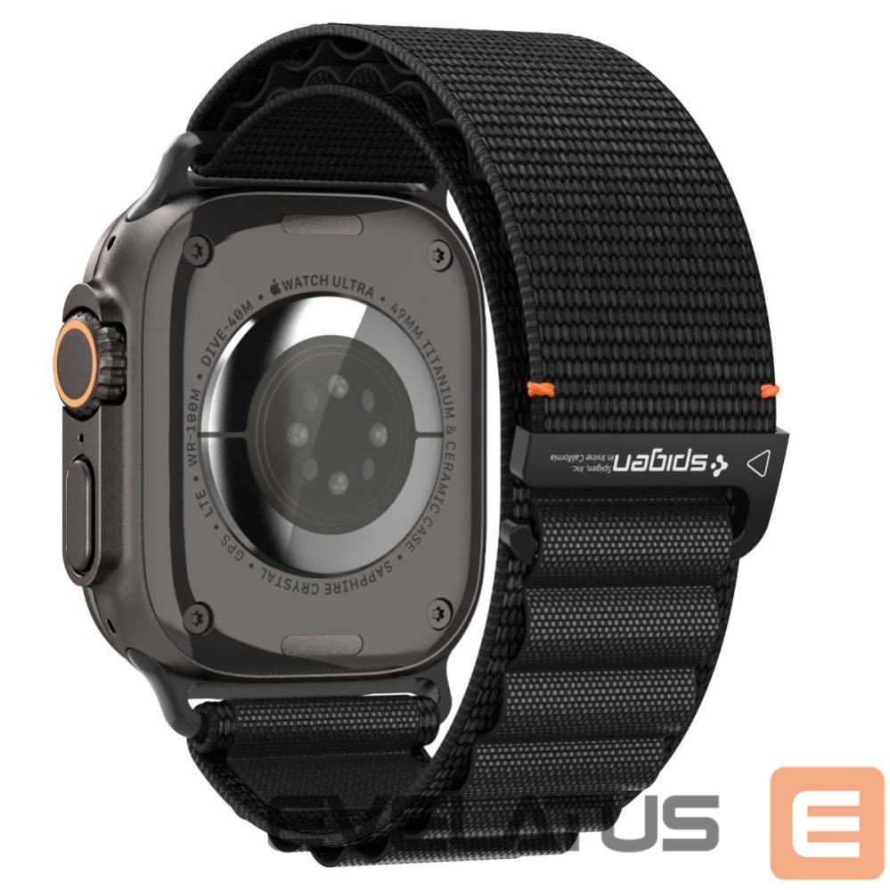 Kitos prekės Spigen Strap Spigen WBF1 Strap for Apple Watch 44 / 45 / 46 / 49 mm - Black