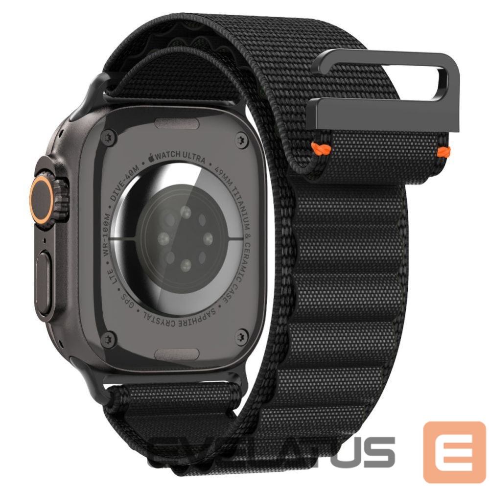 Kitos prekės Spigen Strap Spigen WBF1 Strap for Apple Watch 44 / 45 / 46 / 49 mm - Black