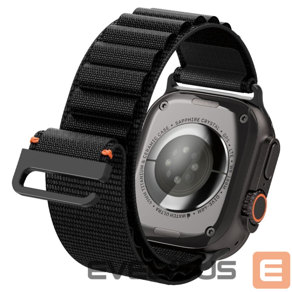 Kitos prekės Spigen Strap Spigen WBF1 Strap for Apple Watch 44 / 45 / 46 / 49 mm - Black