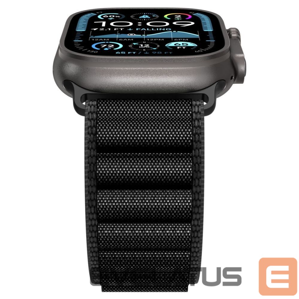 Kitos prekės Spigen Strap Spigen WBF1 Strap for Apple Watch 44 / 45 / 46 / 49 mm - Black
