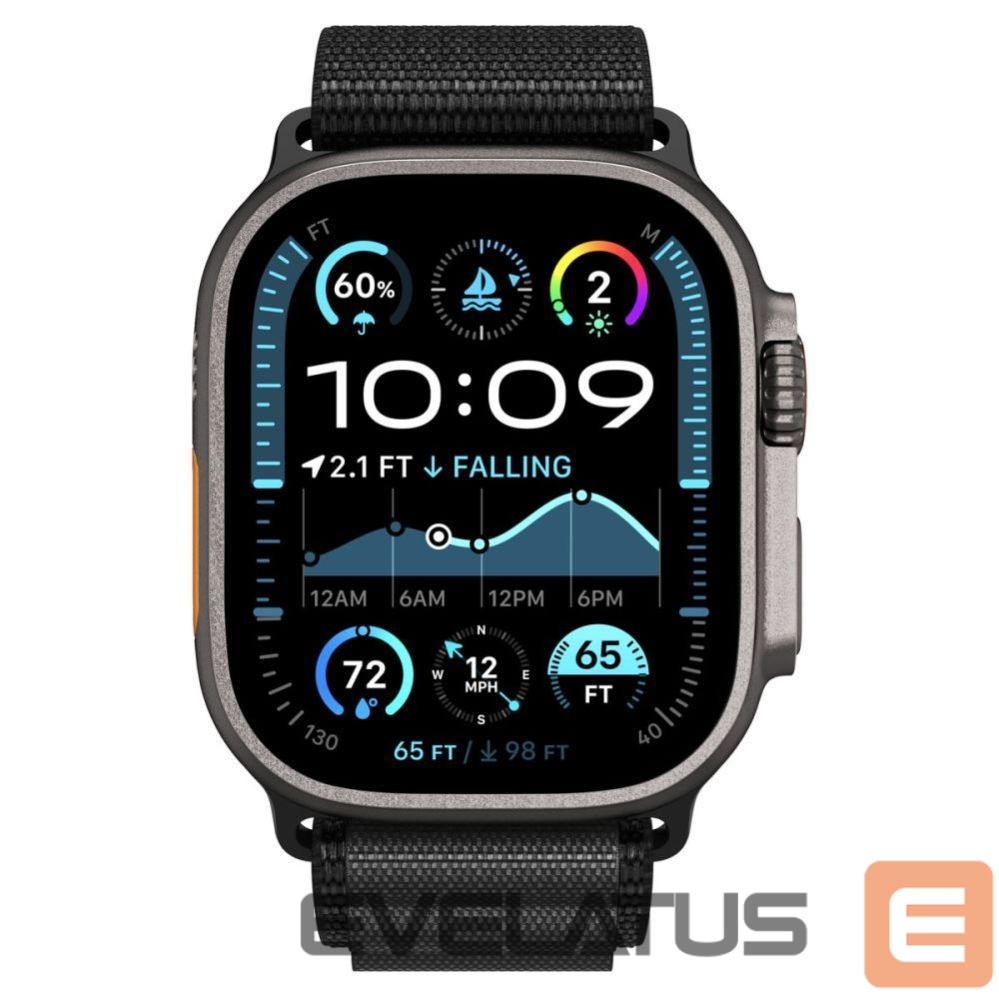 Kitos prekės Spigen Strap Spigen WBF1 Strap for Apple Watch 44 / 45 / 46 / 49 mm - Black