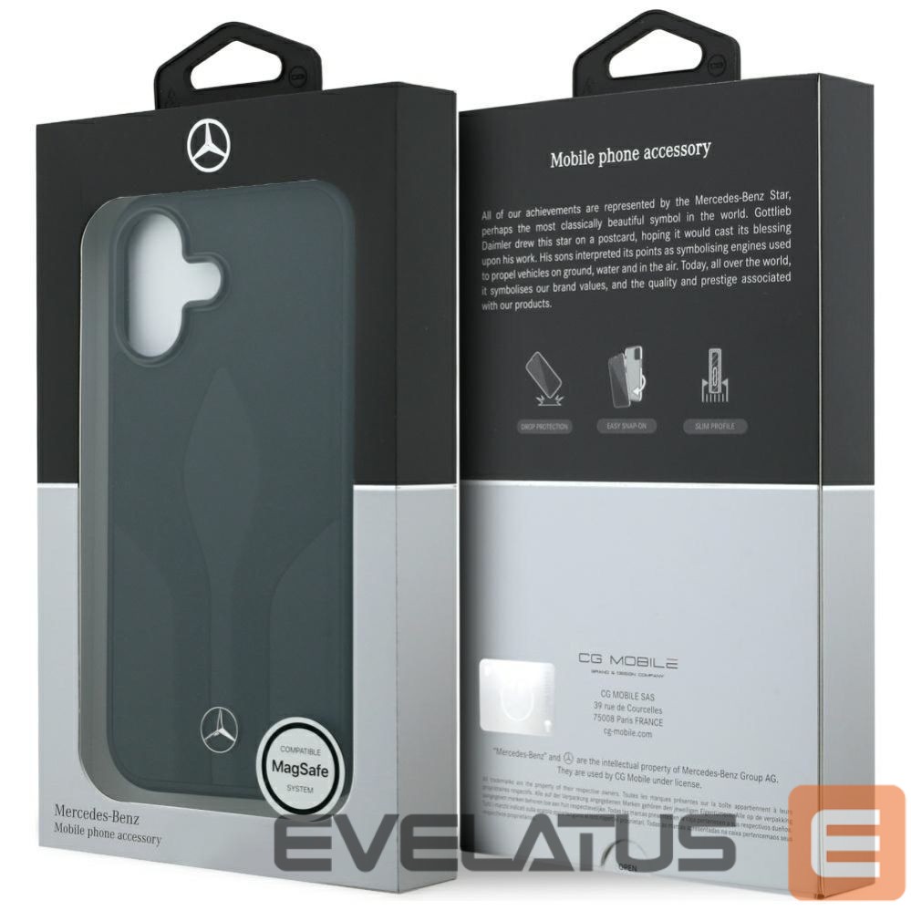 Kitos prekės Mercedes-Benz Mercedes Leather The Move MagSafe case for iPhone 17 - black