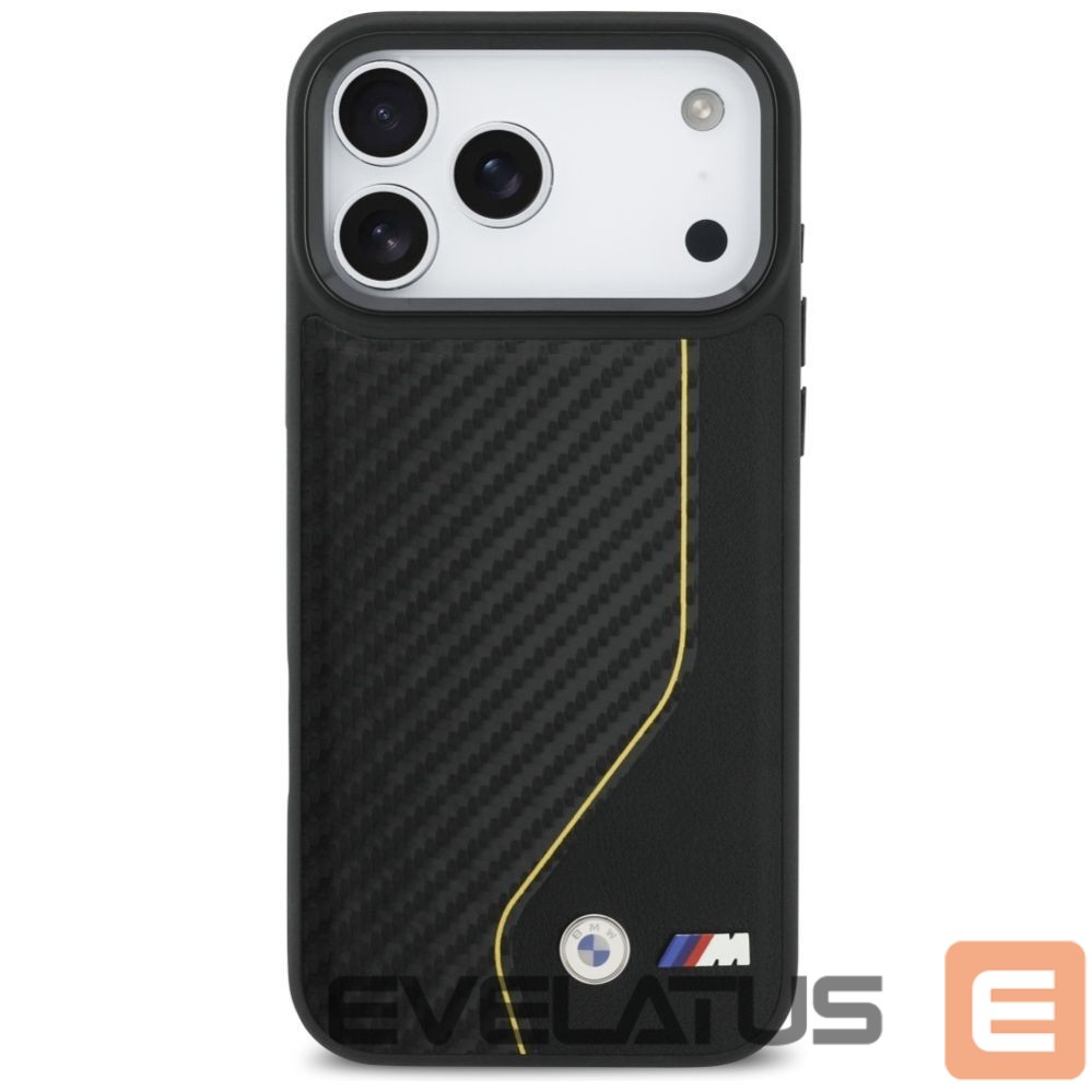 Kitos prekės BMW BMW M Carbon Line & Logo MagSafe Case for iPhone 17 Pro Max - Yellow