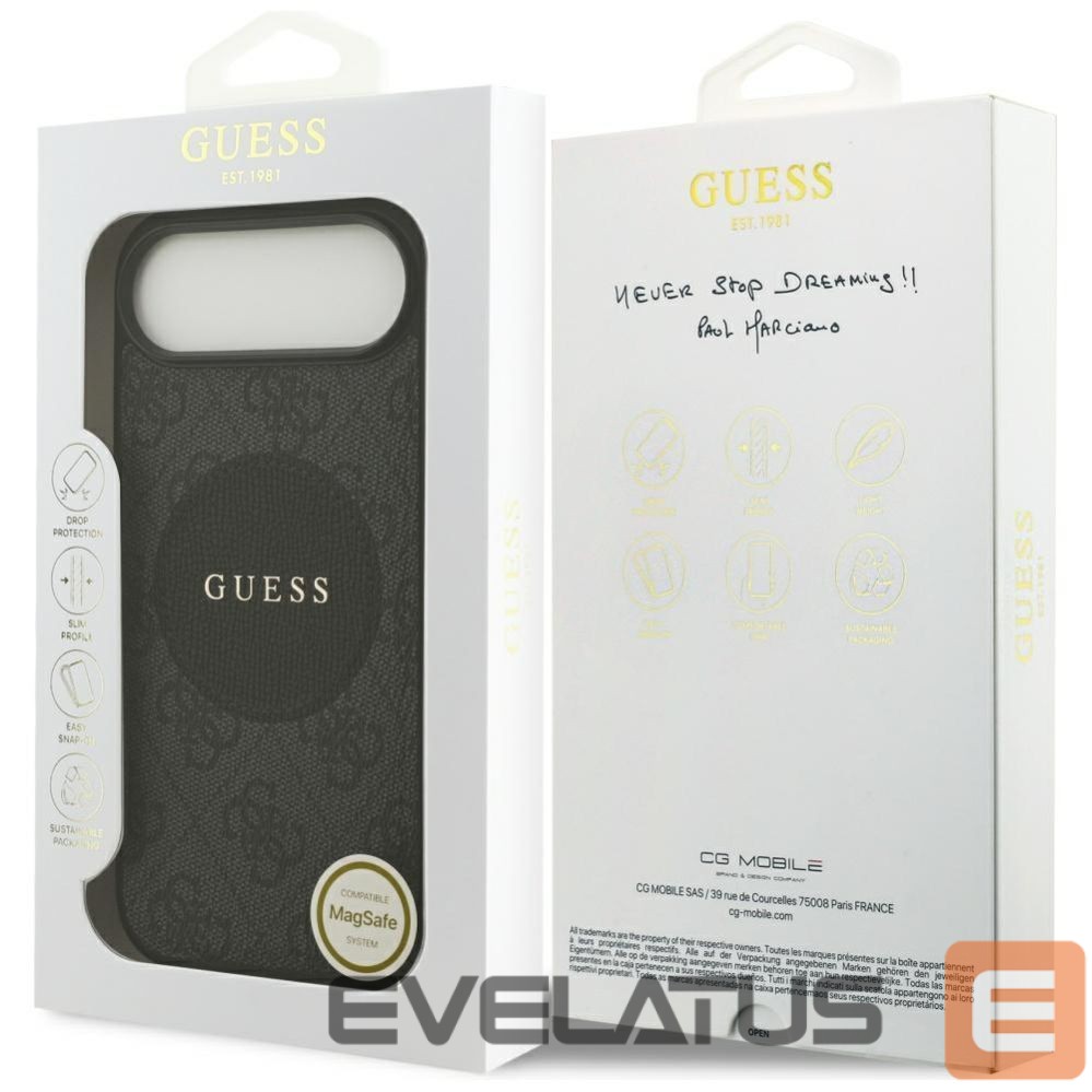 Kitos prekės Guess Guess 4G Circle Classic Logo MagSafe case for iPhone Air - black