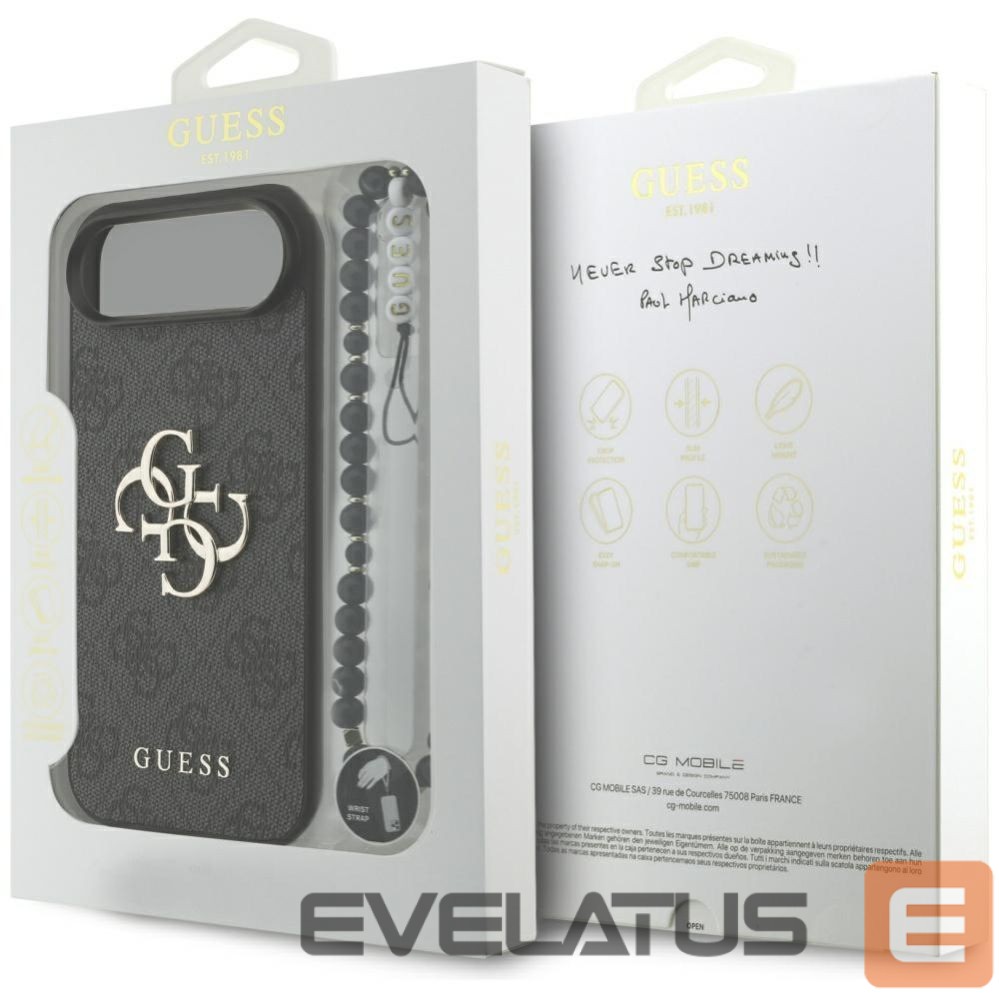Kitos prekės Guess Guess 4G Strap 4G Classic Logo case for iPhone Air - black