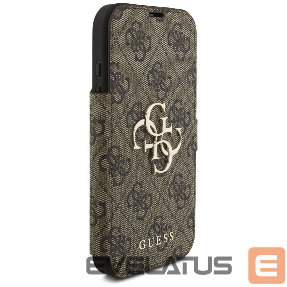 Kitos prekės Guess Guess Book 4G Metal Logo Case for iPhone 17 Pro - Brown