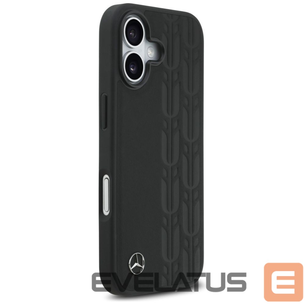 Kitos prekės Mercedes-Benz Mercedes Leather Laurel Leaves MagSafe Case for iPhone 17 - Black