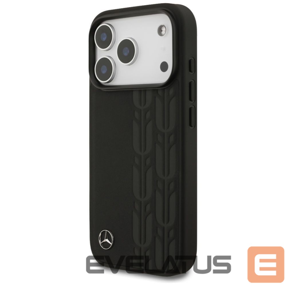 Kitos prekės Mercedes-Benz Mercedes Leather Laurel Leaves MagSafe Case for iPhone 17 Pro - Black