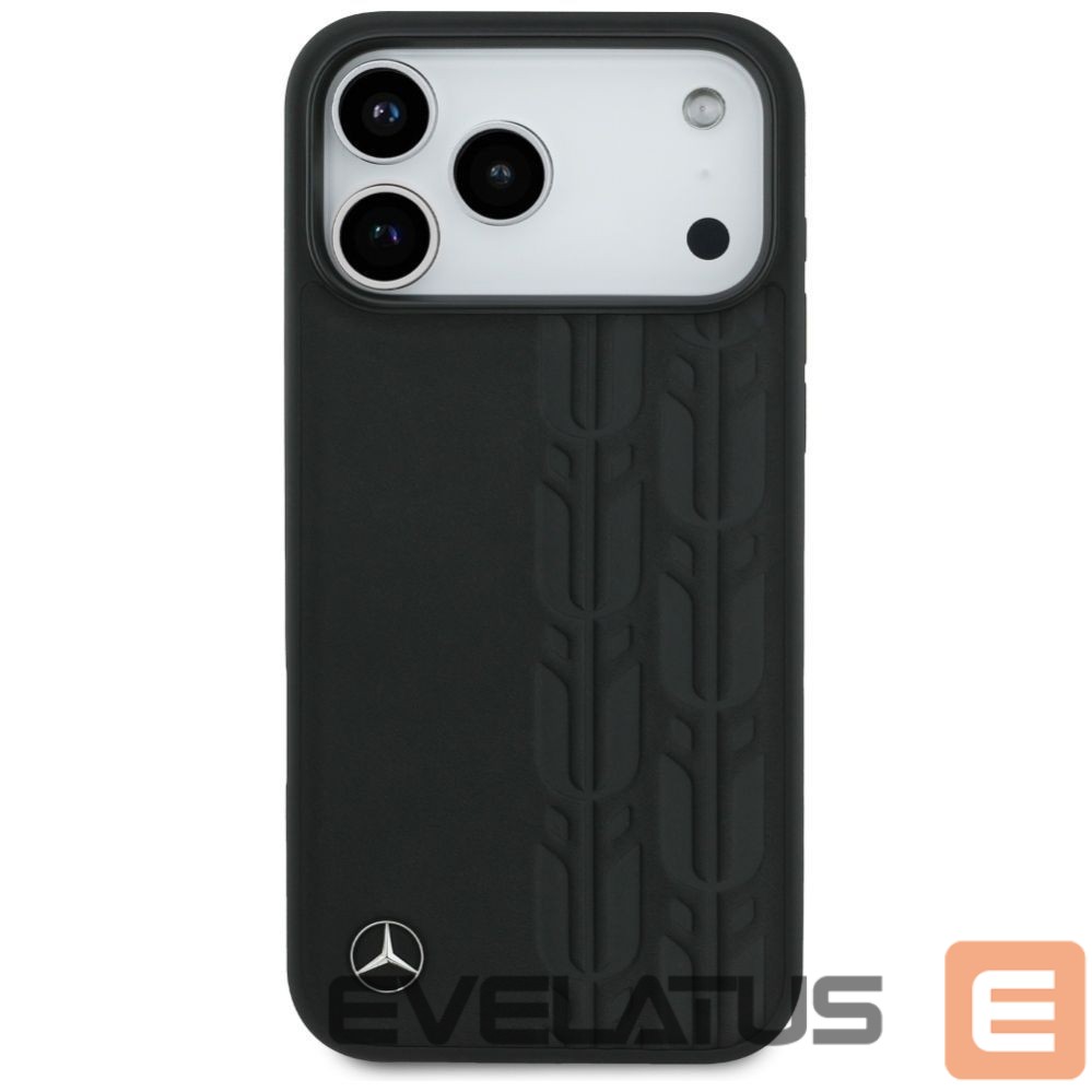 Kitos prekės Mercedes-Benz Mercedes Leather Laurel Leaves MagSafe Case for iPhone 17 Pro Max - Black