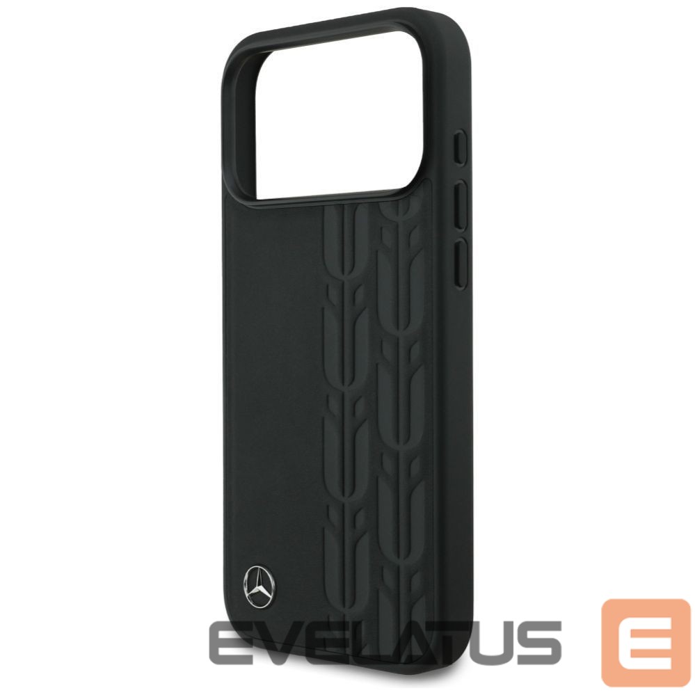 Kitos prekės Mercedes-Benz Mercedes Leather Laurel Leaves MagSafe Case for iPhone 17 Pro Max - Black