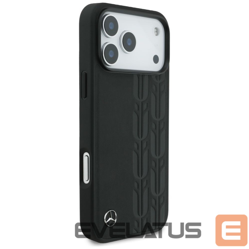 Kitos prekės Mercedes-Benz Mercedes Leather Laurel Leaves MagSafe Case for iPhone 17 Pro Max - Black