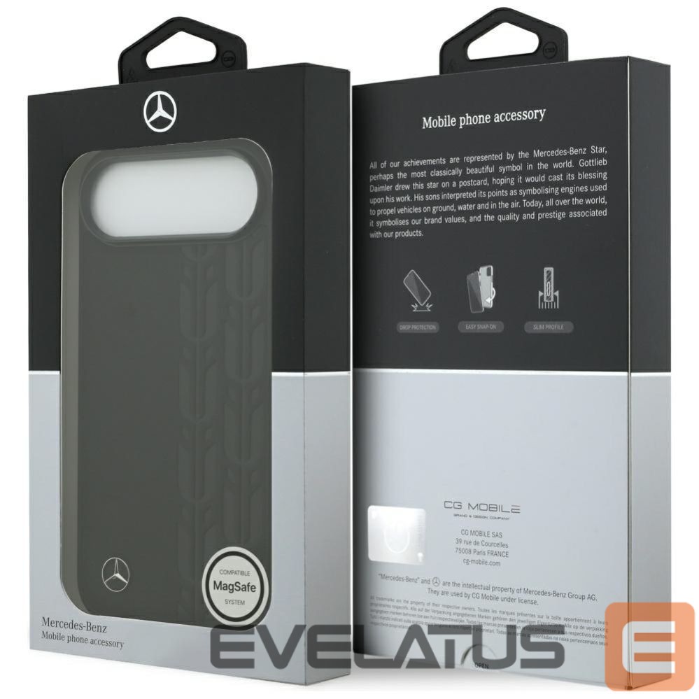 Kitos prekės Mercedes-Benz Mercedes Leather Laurel Leaves MagSafe Case for iPhone Air - Black