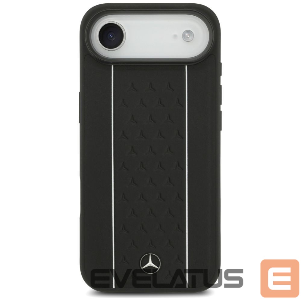 Kitos prekės Mercedes-Benz Mercedes Leather Star Pattern Stripes MagSafe case for iPhone Air - black