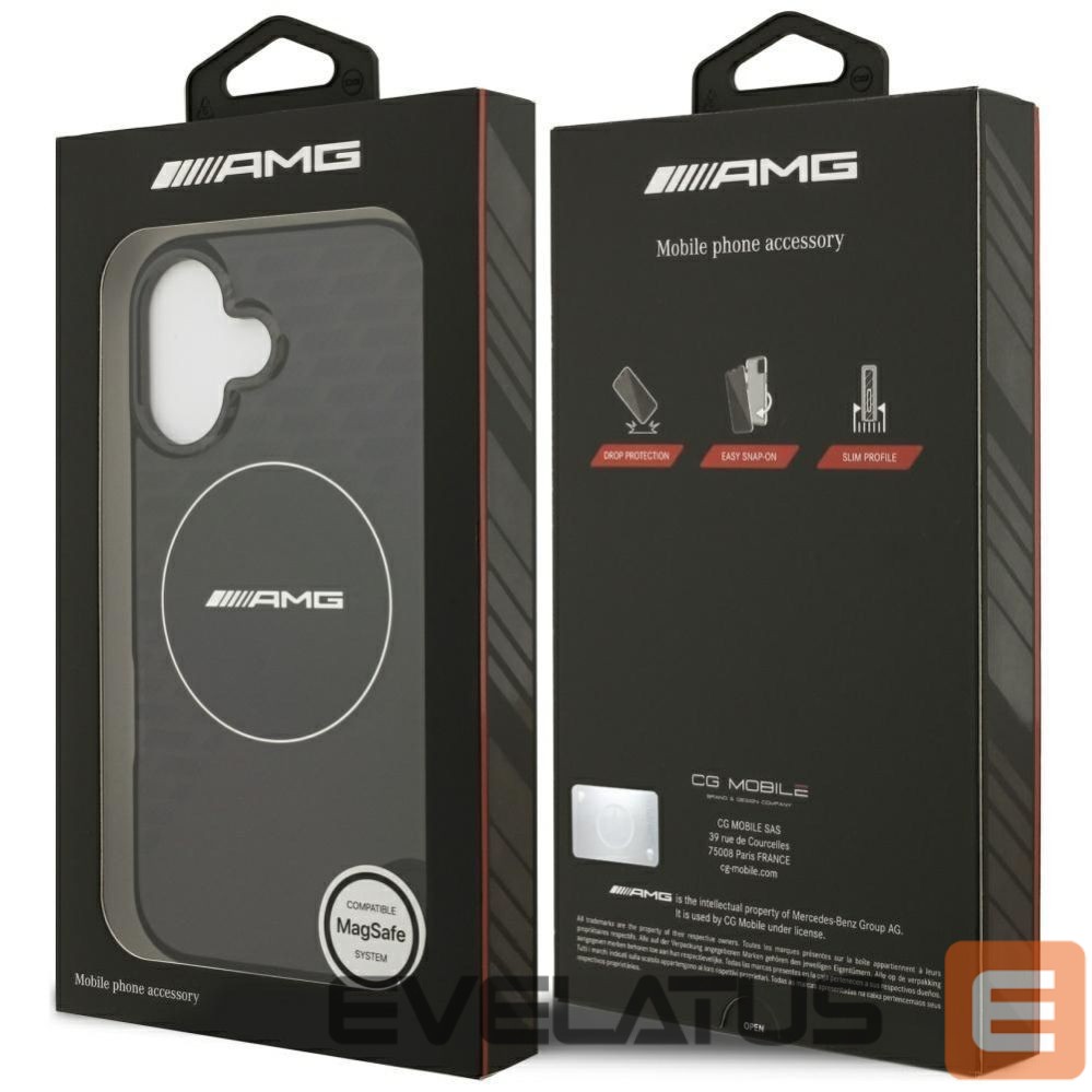Kitos prekės Mercedes-Benz AMG Nauble Layer Transparent Smocked MagSafe Case for iPhone 17 - Black