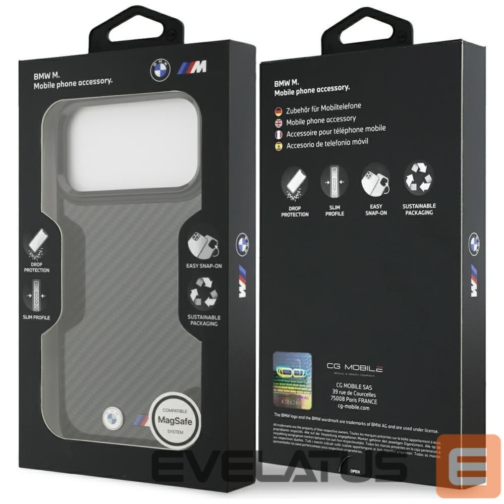 Kitos prekės BMW BMW M Kevlar Matt MagSafe Case for iPhone 17 Pro Max - Black