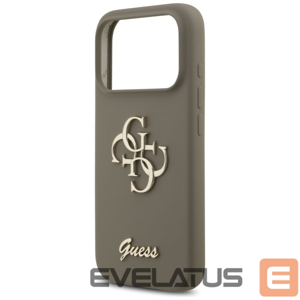 Kitos prekės Guess Guess Silicone Big 4G Script Case for iPhone 17 Pro - Brown