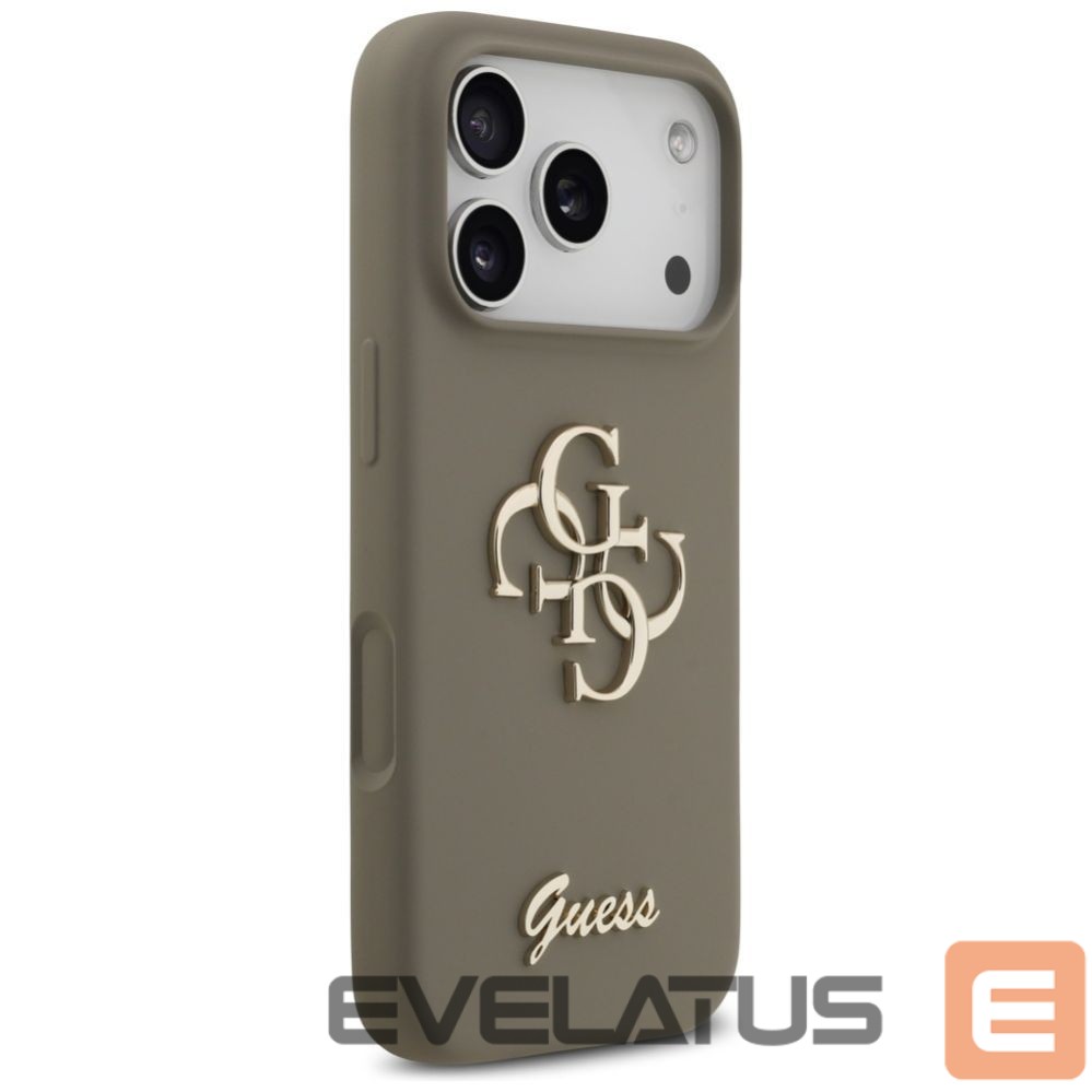 Kitos prekės Guess Guess Silicone Big 4G Script Case for iPhone 17 Pro - Brown