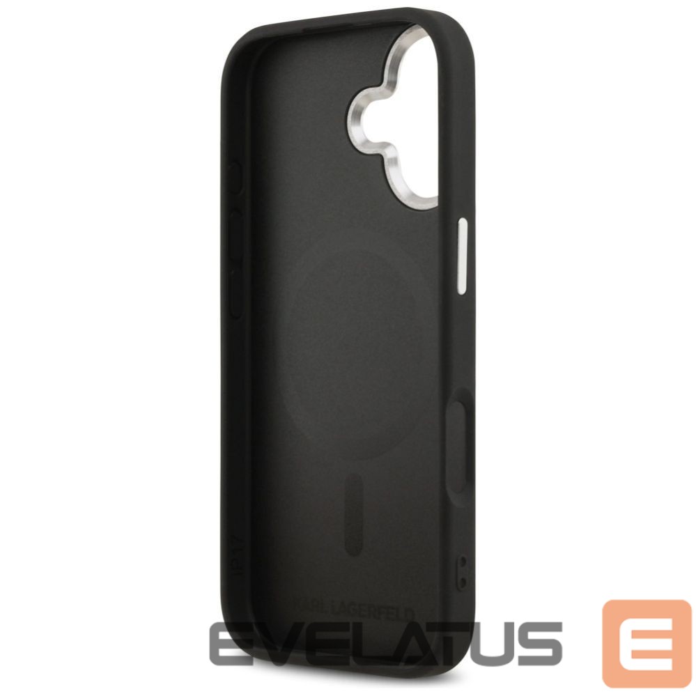Kitos prekės Karl Lagerfeld Karl Lagerfeld Karl & Choupette Pins MagSafe Case for iPhone 17 - Black