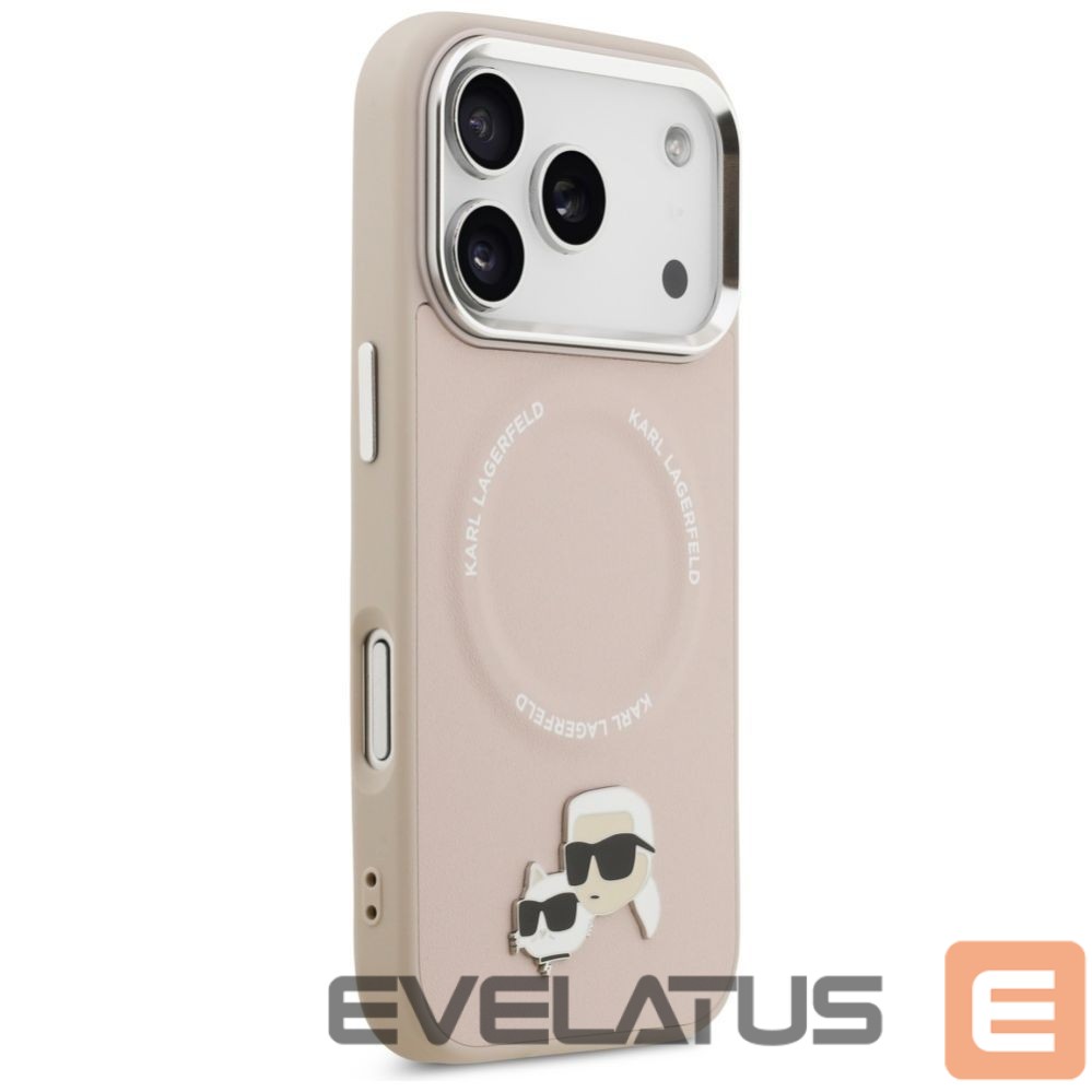 Kitos prekės Karl Lagerfeld Karl Lagerfeld Karl & Choupette Pins MagSafe Case for iPhone 17 Pro - Pink