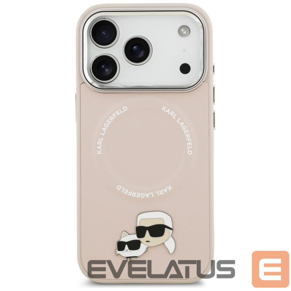 Kitos prekės Karl Lagerfeld Karl Lagerfeld Karl & Choupette Pins MagSafe Case for iPhone 17 Pro - Pink