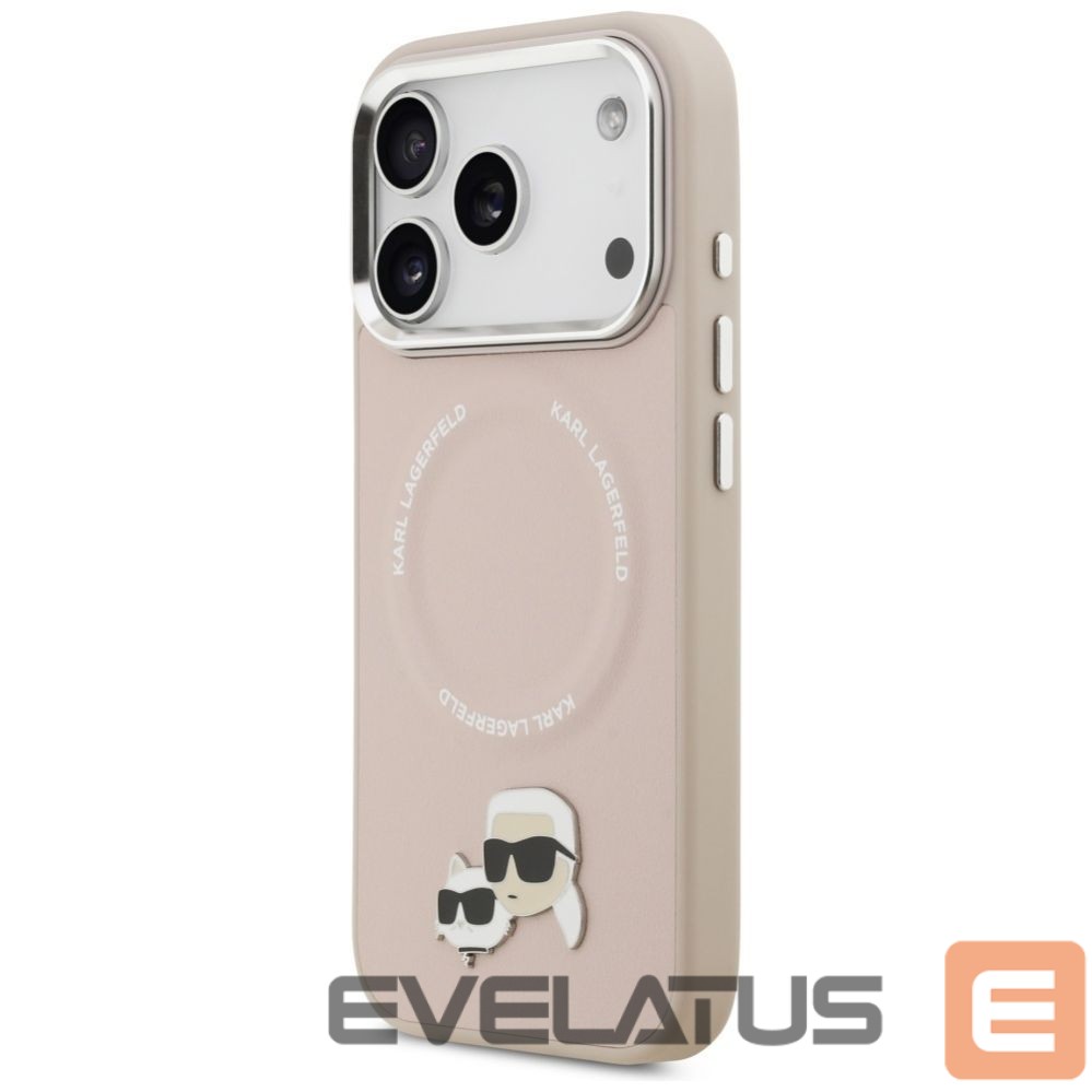 Kitos prekės Karl Lagerfeld Karl Lagerfeld Karl & Choupette Pins MagSafe Case for iPhone 17 Pro - Pink