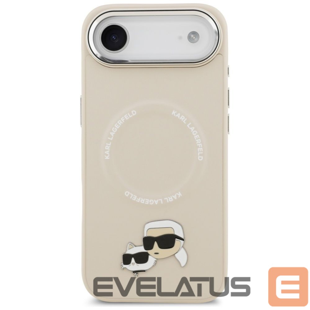 Kitos prekės Karl Lagerfeld Karl Lagerfeld Karl & Choupette Pins MagSafe Case for iPhone Air - Beige