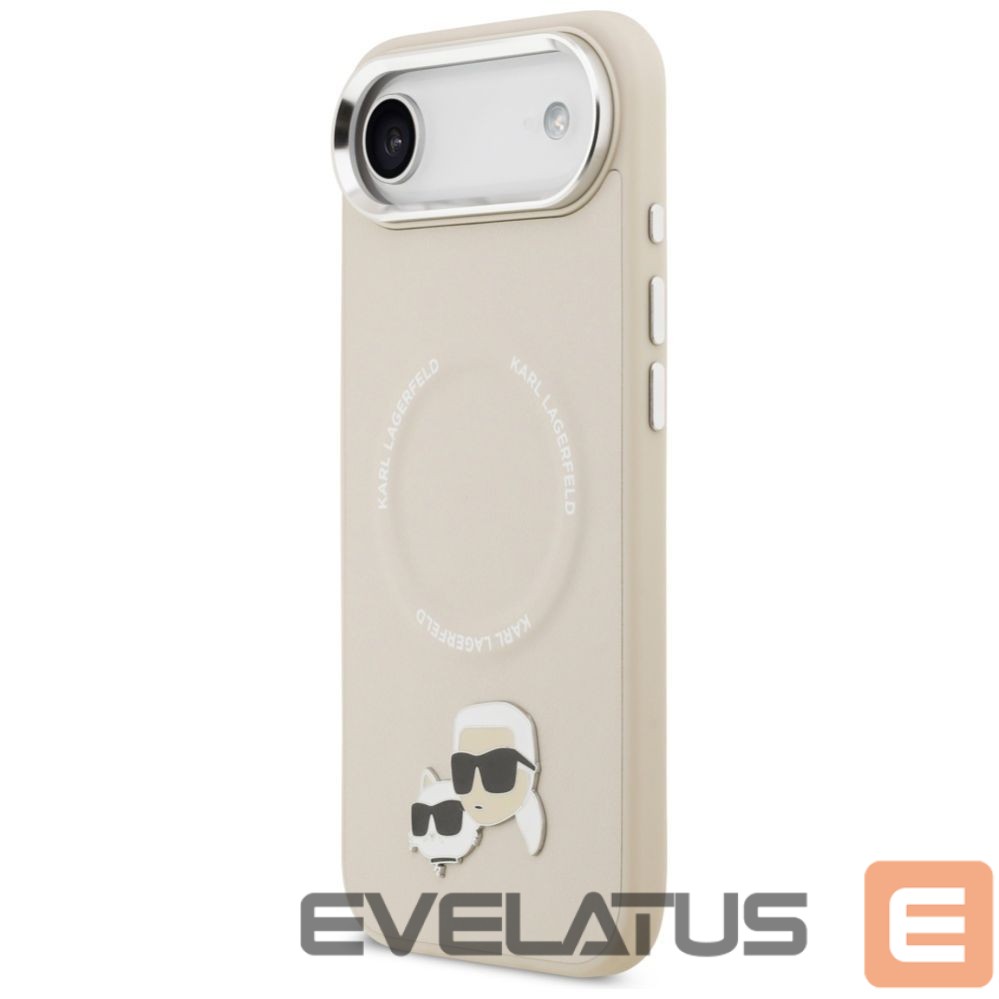Kitos prekės Karl Lagerfeld Karl Lagerfeld Karl & Choupette Pins MagSafe Case for iPhone Air - Beige