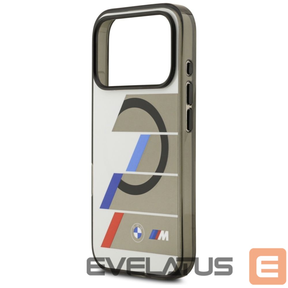 Kitos prekės BMW BMW M IML Metal Buttons Tricolor Lines MagSafe Case for iPhone 17 Pro - Gray