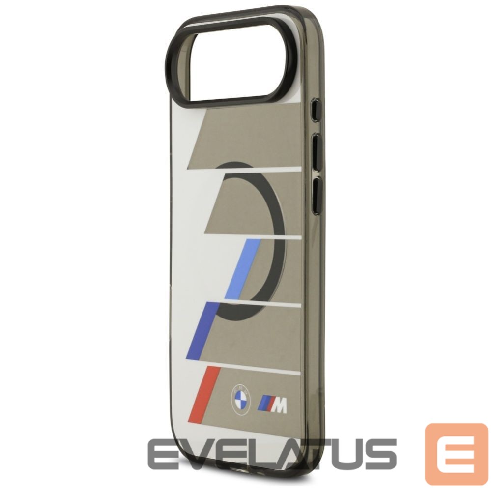 Kitos prekės BMW BMW M IML Metal Buttons Tricolor Lines MagSafe Case for iPhone Air - Gray